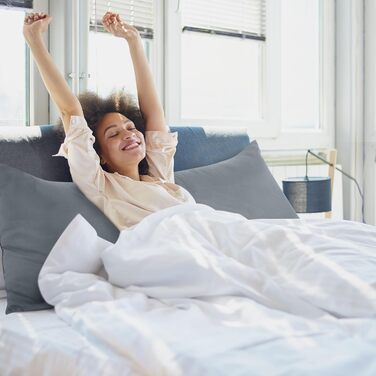 Подушка для вагітних та підтримки тіла Utopia Bedding, м'яка з наповненням з порожнистого волокна, для сну на боці (40x145 см, сіра)