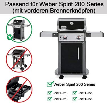Набір ароматизаторних пластин з нержавіючої сталі для гриля Weber Spirit I & II 200 серії, Spirit I E210/220 та II E210/S210 (з передніми ручками), 38,9 см – змінні захисні пластини для гриля