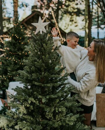 Штучна ялинка TreesHouse Scandinavian Spruce 180 см, реалістична зелена хвоя, підставка з FSC-дерева