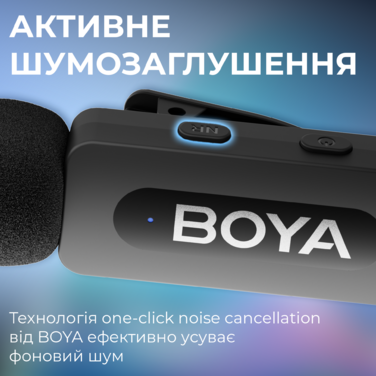 Бездротовий петличний мікрофон BOYA BY-V30 Type-C Black