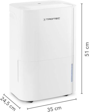 Осушувач повітря TROTEC TTK 32 E електричний, 14 л/добу, для квартири та спальні, площа до 15 м², авто-вимкнення, 0,35 кВт