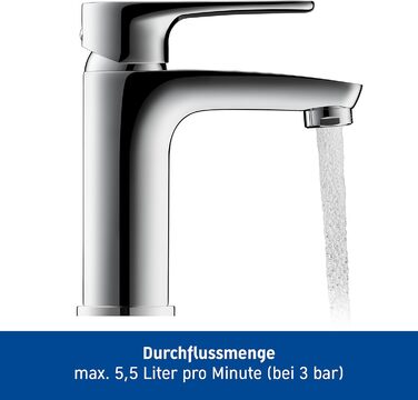 Змішувач для ванної кімнати Duravit B.1 з висувною вилкою, хром (з комплектом для зливу)