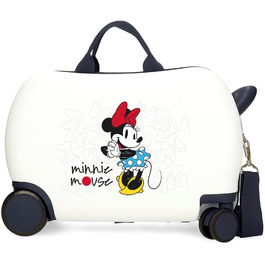 Дитяча валіза Disney Minnie Magic, біла, 45x31x20 см, ABS пластик, 24,6 л, 1,8 кг, 4 колеса, ручна поклажа
