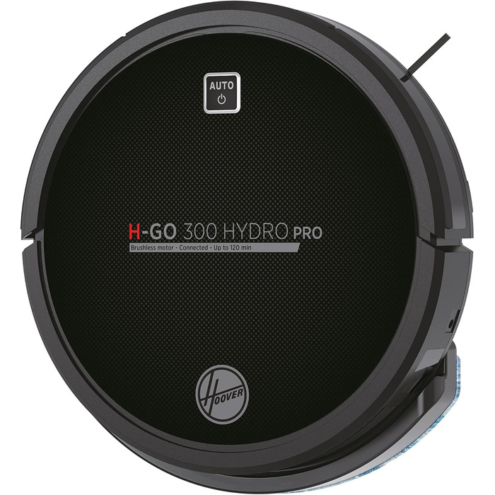 Робот-пилосос Hoover Hydro Pro з Wi-Fi, 120 хв автономності, сумісний з iOS та Android, дистанційне керування, антиударний, захист від падінь
