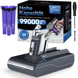 Акумулятор для пилососа Dyson Absolute/Animal/Motorhead/Fluffy SV10 (V6) з 5 фільтрами та гвинтами