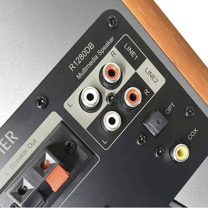 Акустична система Edifier Studio R1280DB 2.0 Bluetooth, активні полочні колонки (42 Вт) з ІК-пультом керування, цифрові входи, колір: дерево