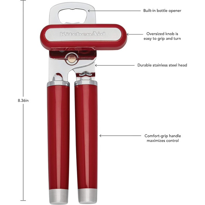 KitchenAid Gourmet Dosenöffнер: багатофункціональний, матове червоне покриття