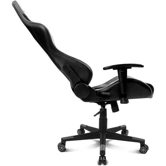 Ігрове крісло DRIFT DR175GRAY, професійне, екошкіра, 2D підлокітники, клас 4, обертальне, чорний/сірий