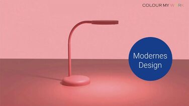 Настільна LED-лампа Maul MAULjoy Touch of Rose, гнучка, для офісу та дому, тепле світло 3000K, сучасний дизайн, компактна
