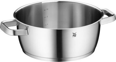 Каструля WMF Iconic 24 см з металевою кришкою, 4.2 л, сталь Cromargan, для індукційних плит
