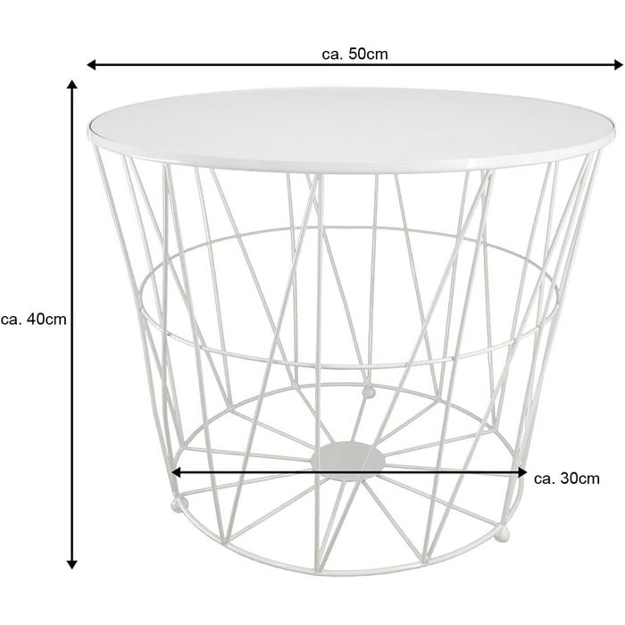 Журнальний стіл PrimoLiving Design XL, білий металевий кошик з дерев'яною кришкою, 50x40 см, стіл з місцем для зберігання, сучасний декор