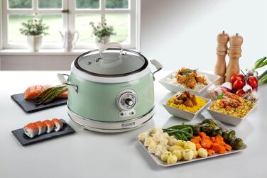 Мультиварка Ariete Vintage 2904 блакитна 3.5л для рису, приготування на пару, повільного приготування з керамічним антипригарним покриттям 650W