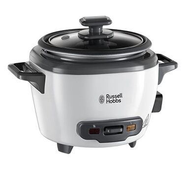 Рисварка електрична Russell Hobbs Mini 0.4л біла - для рису, кіноа, кускусу з функцією підігріву