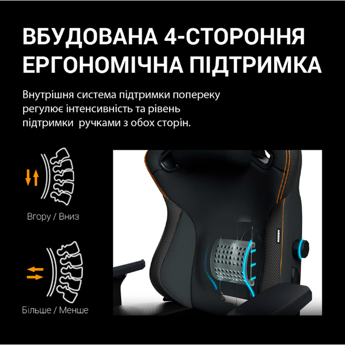 Крісло ігрове Anda Seat Kaiser 3 Pro XL Fabric Dark Gray Size XL