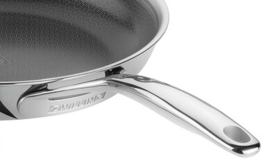Набір сковорідок ZWILLING Peak (20, 24, 28 см), нержавіюча сталь з антипригарним стільниковим покриттям, стійкі до подряпин, для всіх типів плит та індукції, сріблясто-чорний