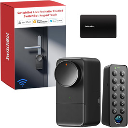 SwitchBot Smart Lock Pro Matter: Розумний замок з акумулятором, Matter, WiFi, сумісний з Apple Home, Alexa, Google Home