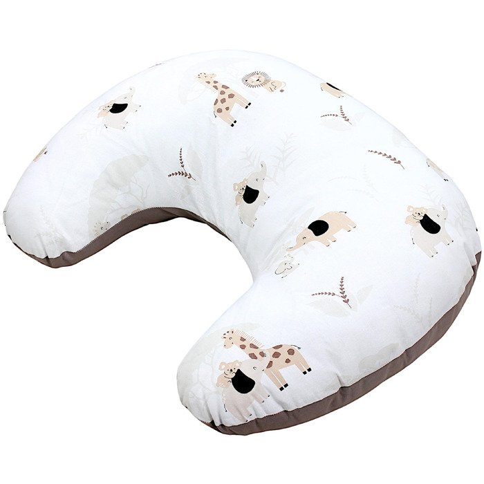 Подушка для годування TupTam Baby Stillkissen Klein, бежева (Savanne Beige / Dunkelbeige) з бавовняним чохлом