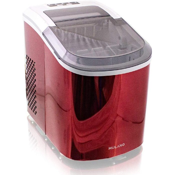 Льодогенератор нержавіюча сталь Ice Maker для дому червоний
