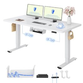Регульований по висоті офісний стіл FlexiSpot з двома двигунами, білий 160x80 см - ергономічний робочий стіл