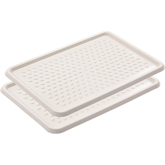 Пластикова полиця для взуття BranQ Home Essential, кремова, 2 шт.