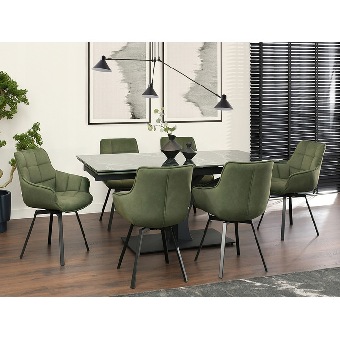 Стілець Mebel-Partner, оббивка тканина, зелений, 1 шт.
