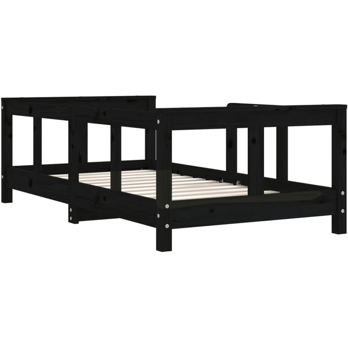 Дитяче ліжко-домік vidaXL з масиву сосни, 70x140 см, коричневе, для малюків від 4 років, міцна основа, односпальне