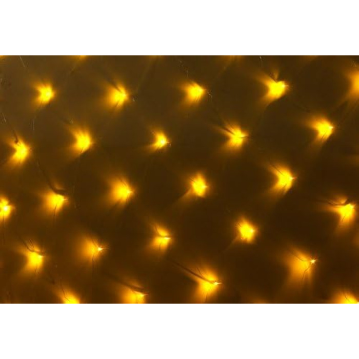 Світлодіодна сітка Nipach 160 LED 2x2 м, тепле біле світло, з таймером, на батарейках, для вулиці, новорічна та святкова декорація, підсвітка павільйону, світлова завіса
