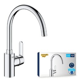 Змішувач кухонний GROHE Get з високим виливом, поворотний на 150°, економія води, хром 31494001