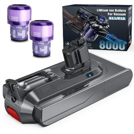 Акумулятор Morpilot V7 8000mAh для пилососа Dyson V7 SV11 Animal, Motorhead, Pro, Trigger, Fluffy + фільтри (V11 8.0Ah)