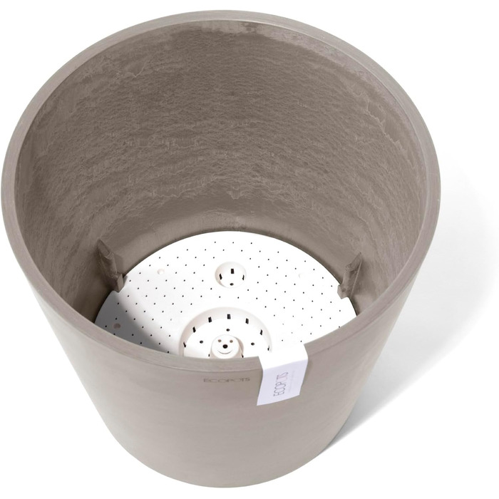 Квітчар Ecopots Taupe: великий горщик для квітів, 40x40x34.8 см