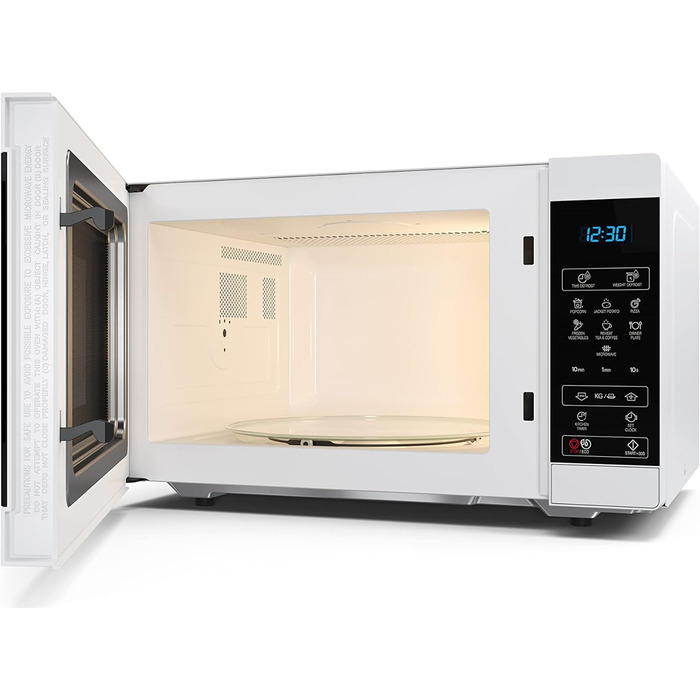 Мікрохвильова піч SHARP MS51EW, 900 Вт, 11 рівнів потужності, функція розморожування, 51,3x30,6x39,4 см, срібляста
