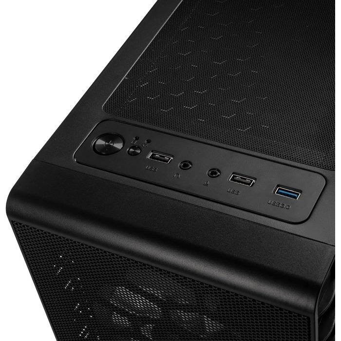 Корпус для ПК KOLINK Observatory Lite Mesh ATX з RGB підсвіткою, геймерський Midi Tower з загартованим склом і вентиляторами