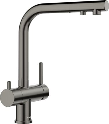 Змішувач кухонний BLANCO Fontas-S II з фільтром, висувний душ, Satin Dark Steel