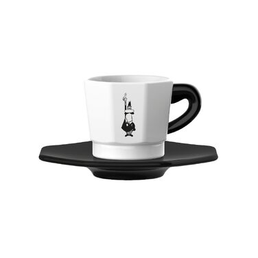 Набір еспресо-чашок Bialetti Octagonal (4 шт), матовий чорний та рожеве золото, 75 мл, RTATZ403