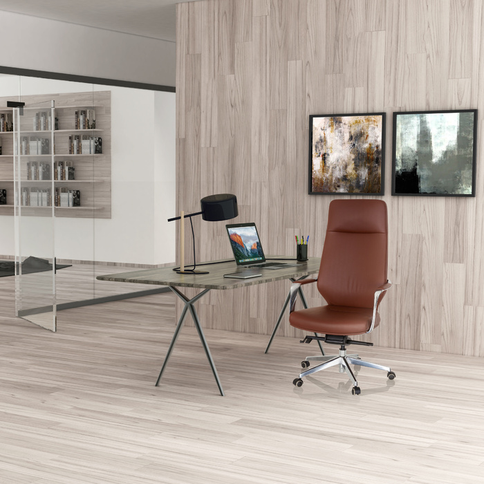 Крісло для керівника / офісне крісло VELVET штучна шкіра коричневий hjh OFFICE
