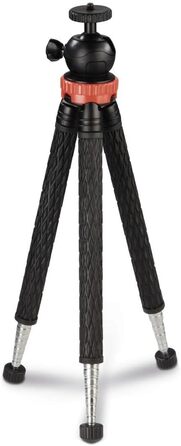 Штатив Hama Traveller Pro 4620, трипод для смартфона, 23-105 см, 1/4'', чорний/сріблястий/червоний