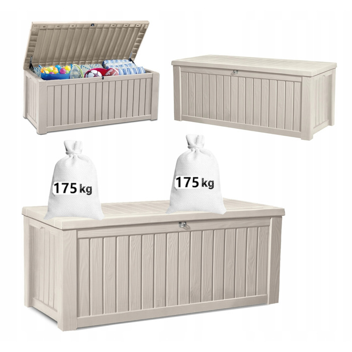 Садова скриня Keter Rockwood Storage Box 570 л, кремова