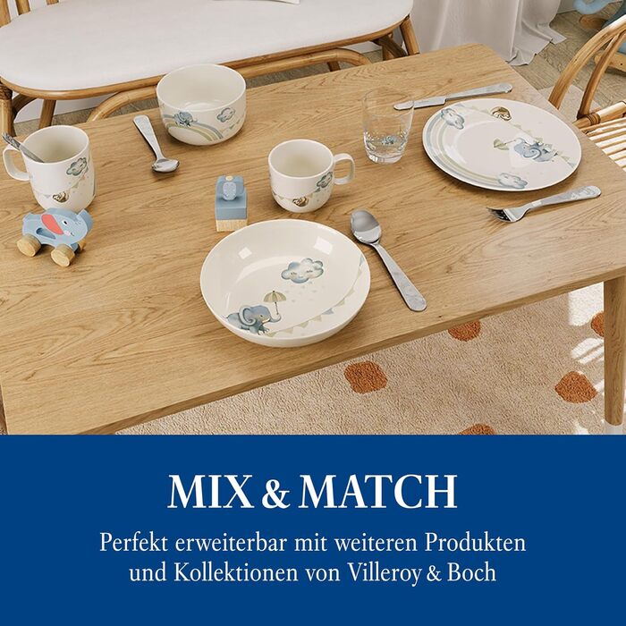 Набір дитячого столового прибору Villeroy & Boch Boho Kids (4 шт.) з нержавіючої сталі, сріблясто-платиновий, для миття в посудомийній машині
