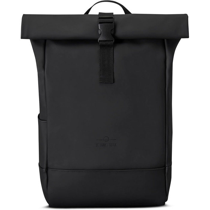 Рюкзак Johnny Urban Harvey Medium чорний, роллтоп 15л, водостійкий, для ноутбука, для міста, унісекс