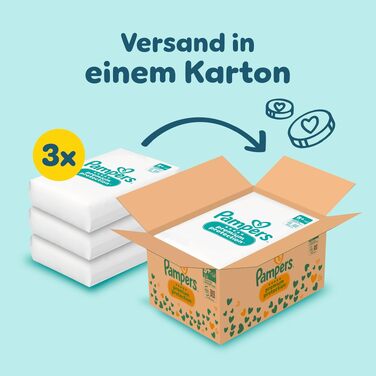 Підгузки Pampers Premium Protection розмір 3 (6-10 кг), 204 шт, преміум захист від протікань та подразнень шкіри