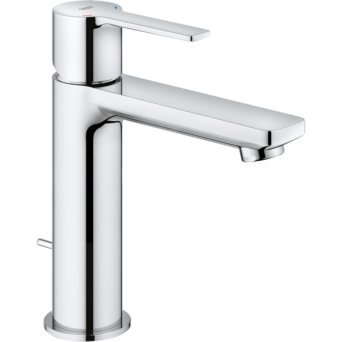 Змішувач для ванної кімнати Grohe Lineare, водозберігаючий, хром, з витяжним корком, 18 см, S-Size