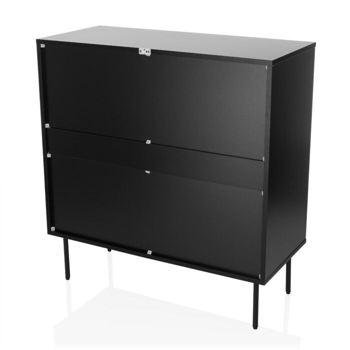 Комод KARBY K 90x40x95 см 4 шухляди чорний hjh LIVING