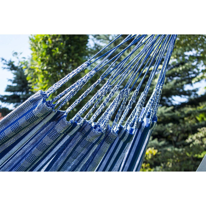 Подвійний гамак з підставкою Potenza Outdoor Pereira, 100% бавовна, 220x140 см, сірий (витримує до 160 кг), стійкий до погодних умов