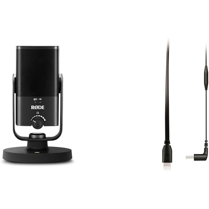 Студійний конденсаторний мікрофон RØDE NT-USB Mini з кабелем SC15 USB-C для iOS, подкастів, стрімінгу, вокалу та інструментів