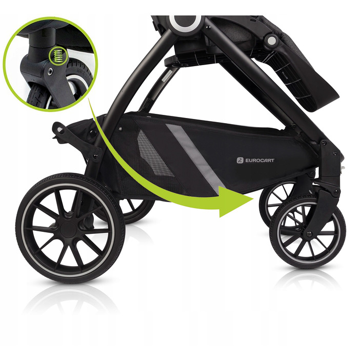 Дитячий прогулянковий візок Euro-Cart Crox, рожевий, з реверсивним сидінням, 0-22 кг