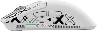 Ігрова миша Attack Shark X1 White: сенсор PixArt PAW3395PRO, 40000 DPI, вага 53г, RGB док-станція з тачпадом, бездротова (BT/2.4G) та дротова, для Windows, Xbox, PS, Mac