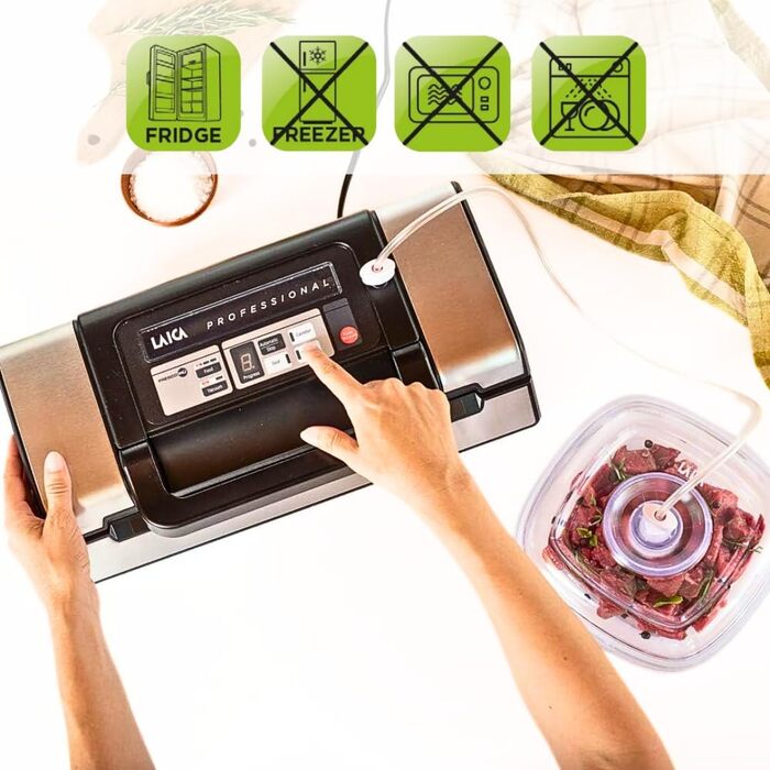 Вакуумний контейнер для продуктів Laica Vacuum Foods, прозорий, набір 1 л та 2 л