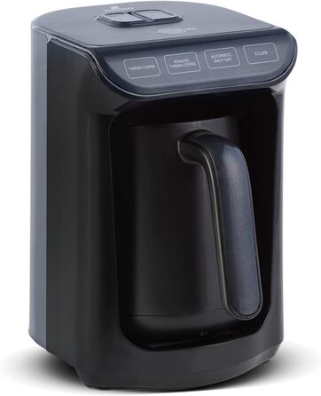 Кавомашина KARACA Hatır Roast для приготування турецького кави, рожеве золото, 5 чашок, 535W, з системою попередження, легке очищення, чорний глянець