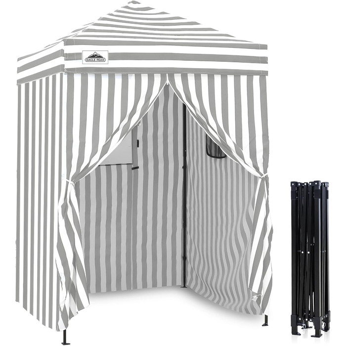 Розкладана переодягальня Eagle Peak Flex Ultra Compact - 1.2 x 1.2 м (5x5 ft) для басейну, фотосесій та кемпінгу, білий колір