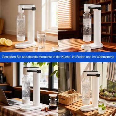 Сифон для газування води Sodastream з пляшкою 1 л, чорний (висота 42,3 см)